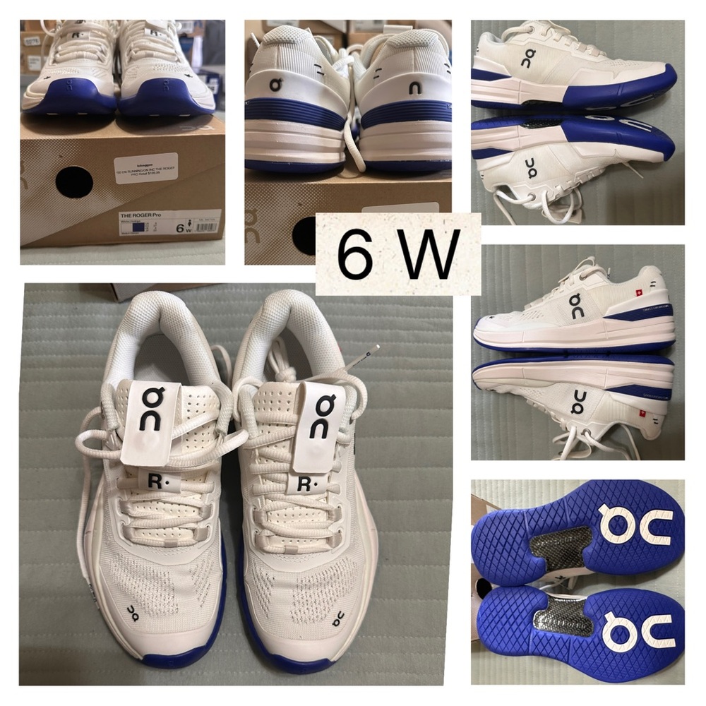 On Running Women's Athletic Shoes White and Blue